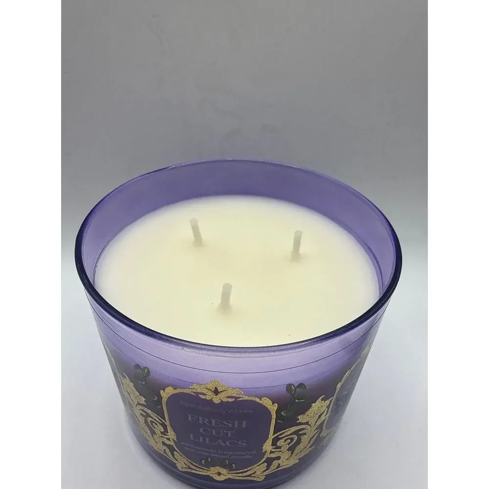 Bath & Body Works Fresh Cut Lilacs 3-Wick Candle New 14.5 oz Spring Floral